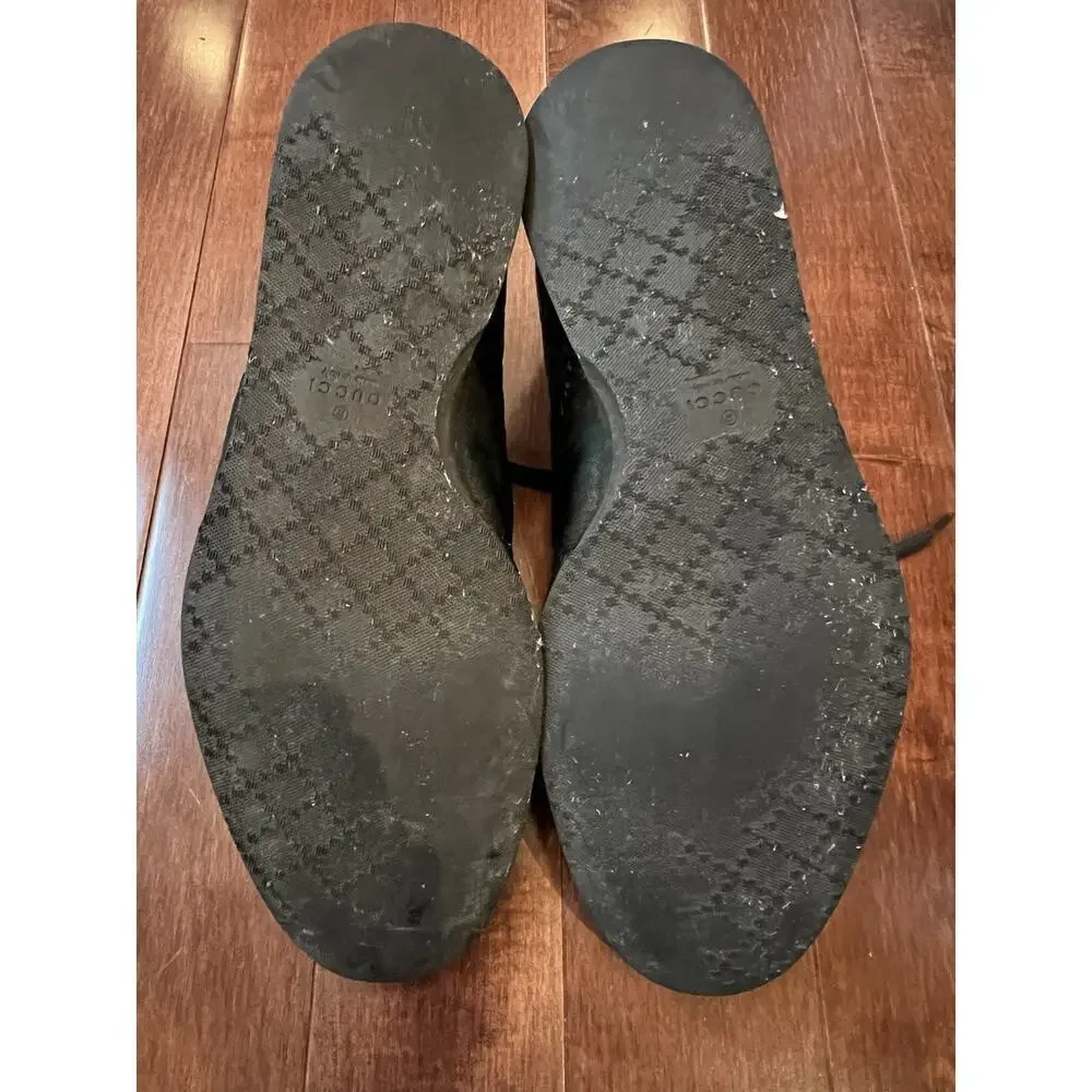 Gucci Guccissi Mens Size 8.5 Leather Low Top GG Stripe Made in Italy Sneakers - Picture 10 of 13